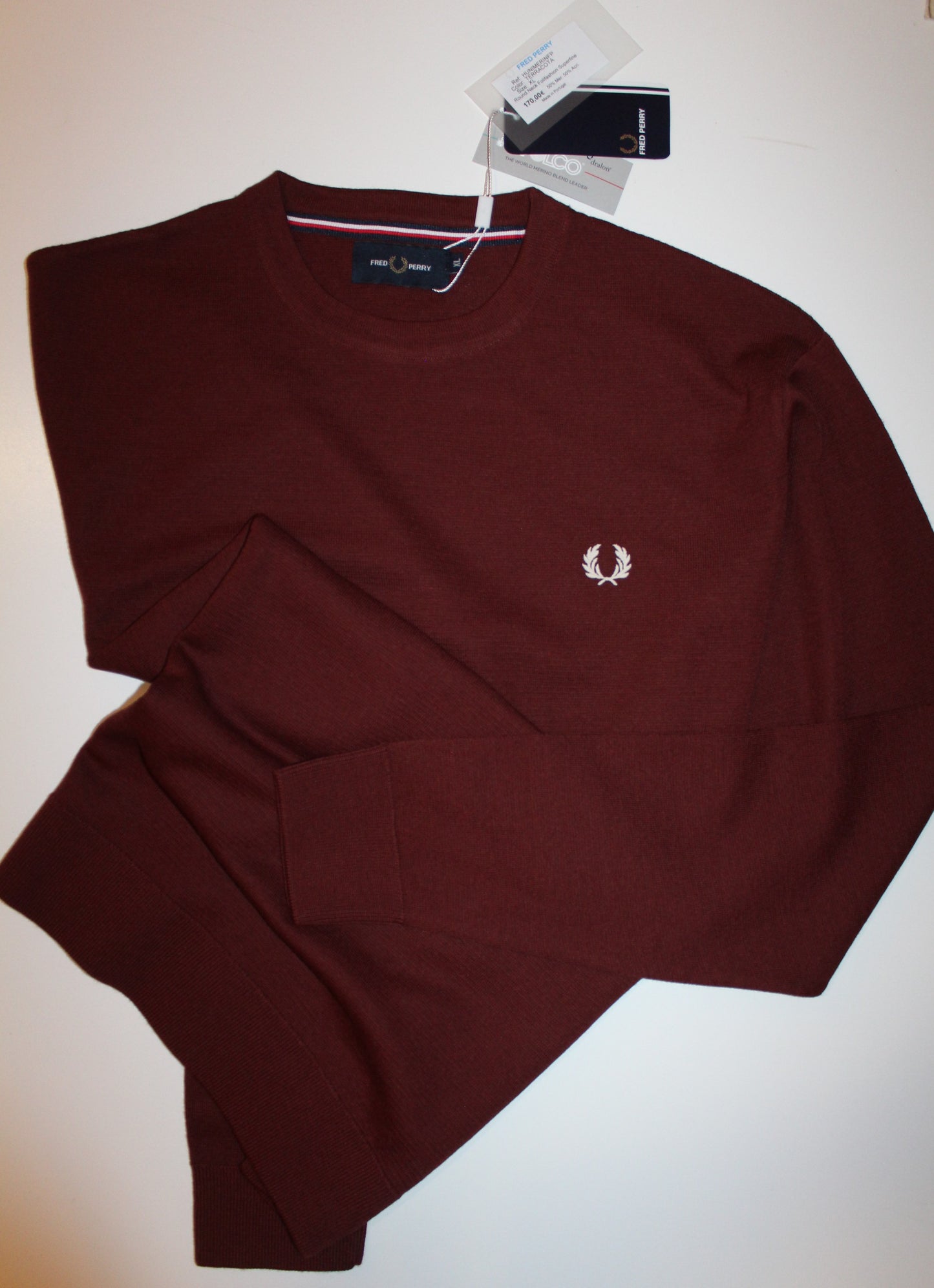 Camisola 18 GR Fred Perry Regular Slim Fit /Superfine Merinos **Oferta especial de 4.90 desconto ! :-)