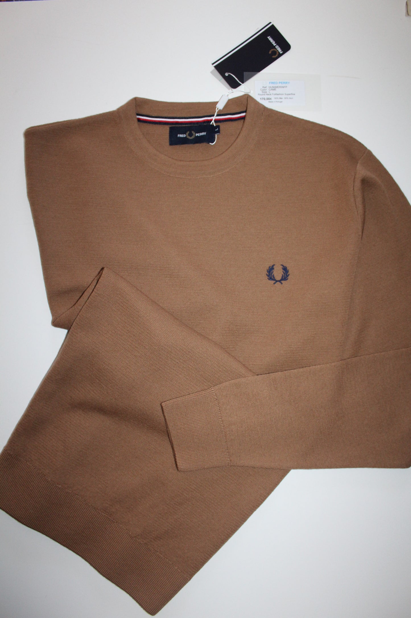 Reposição!! :-) Camisola 18 GR Fred Perry Regular Slim Fit /Superfine Merinos **Nova Chegada :-)