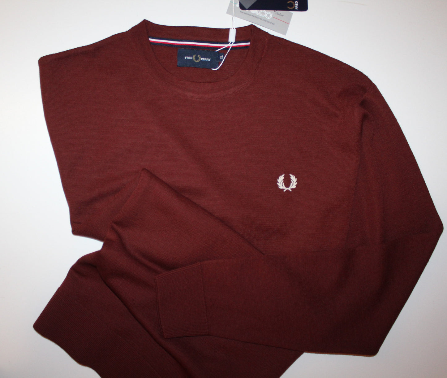 Camisola 18 GR Fred Perry Regular Slim Fit /Superfine Merinos **Oferta especial de 4.90 desconto ! :-)