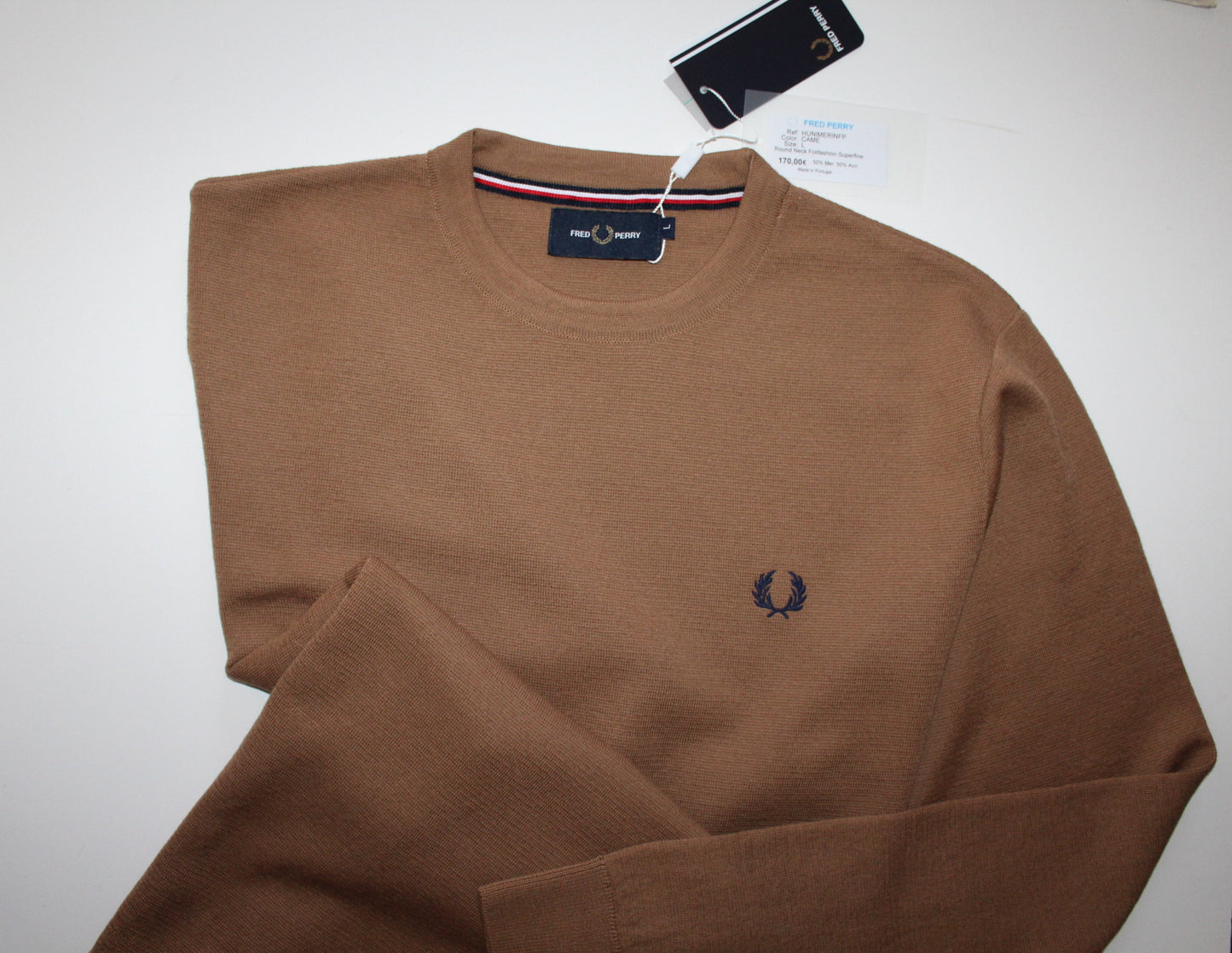 Reposição!! :-) Camisola 18 GR Fred Perry Regular Slim Fit /Superfine Merinos **Nova Chegada :-)