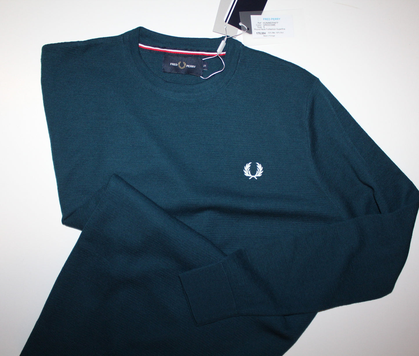 Camisola 18 GR Fred Perry Regular Slim Fit /Superfine Merinos **Oferta especial de 4.90 desconto ! :-)