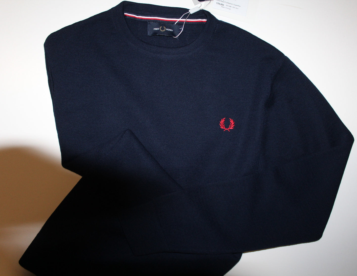 Camisola 18 GR Fred Perry Regular Slim Fit /Superfine Merinos **Oferta especial de 4.90 desconto ! :-)