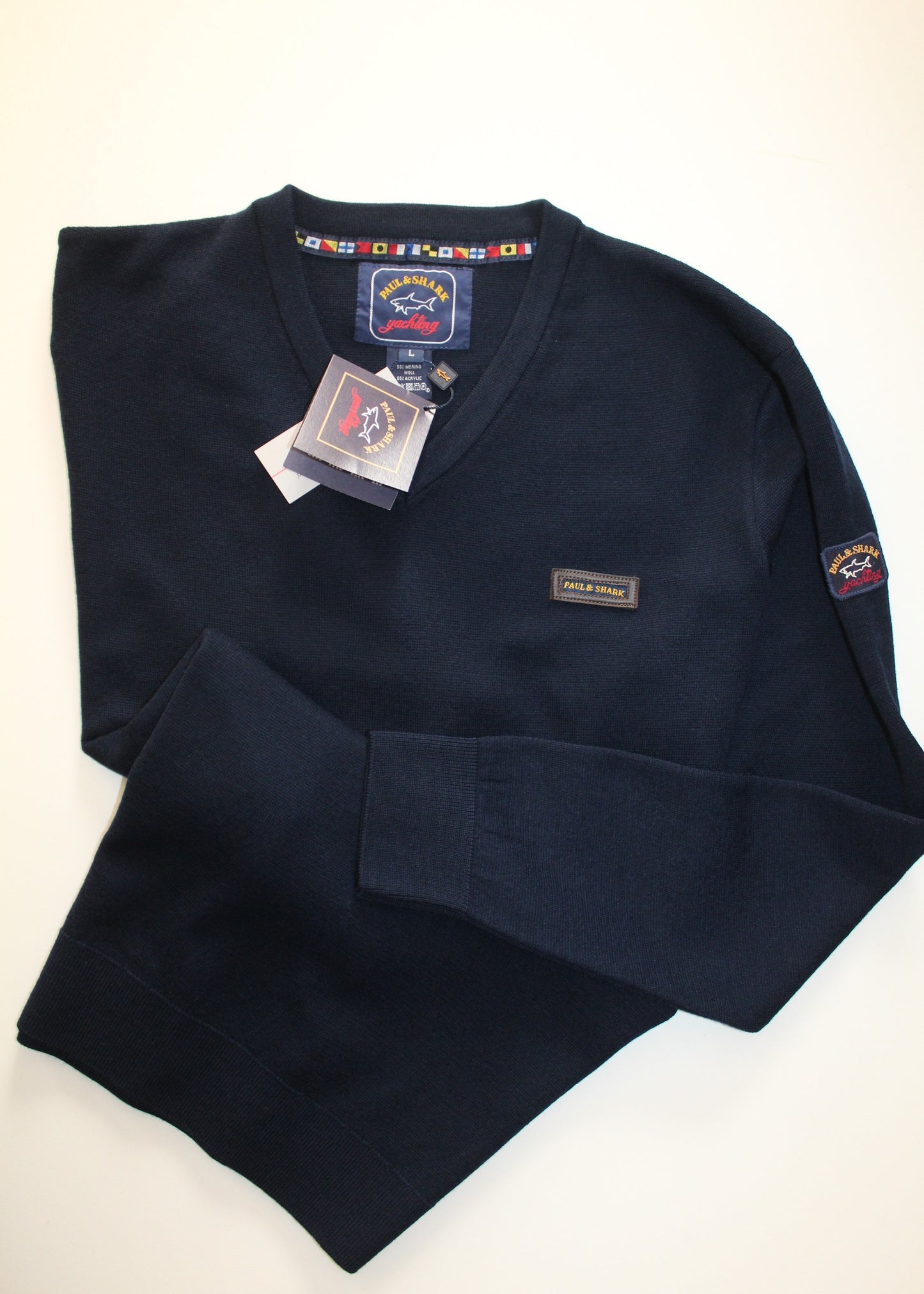 Camisola 3F Gola V Paul & Shark Regular Fit /Superfine Merinos :-)