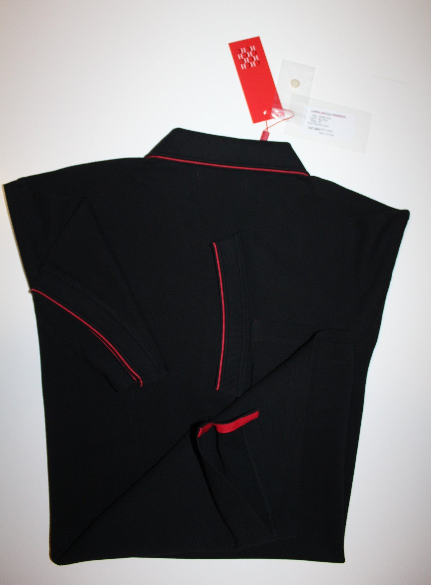 Polo 10 Carolina Herrera Regular Slim Fit malha Interlock textura piquet