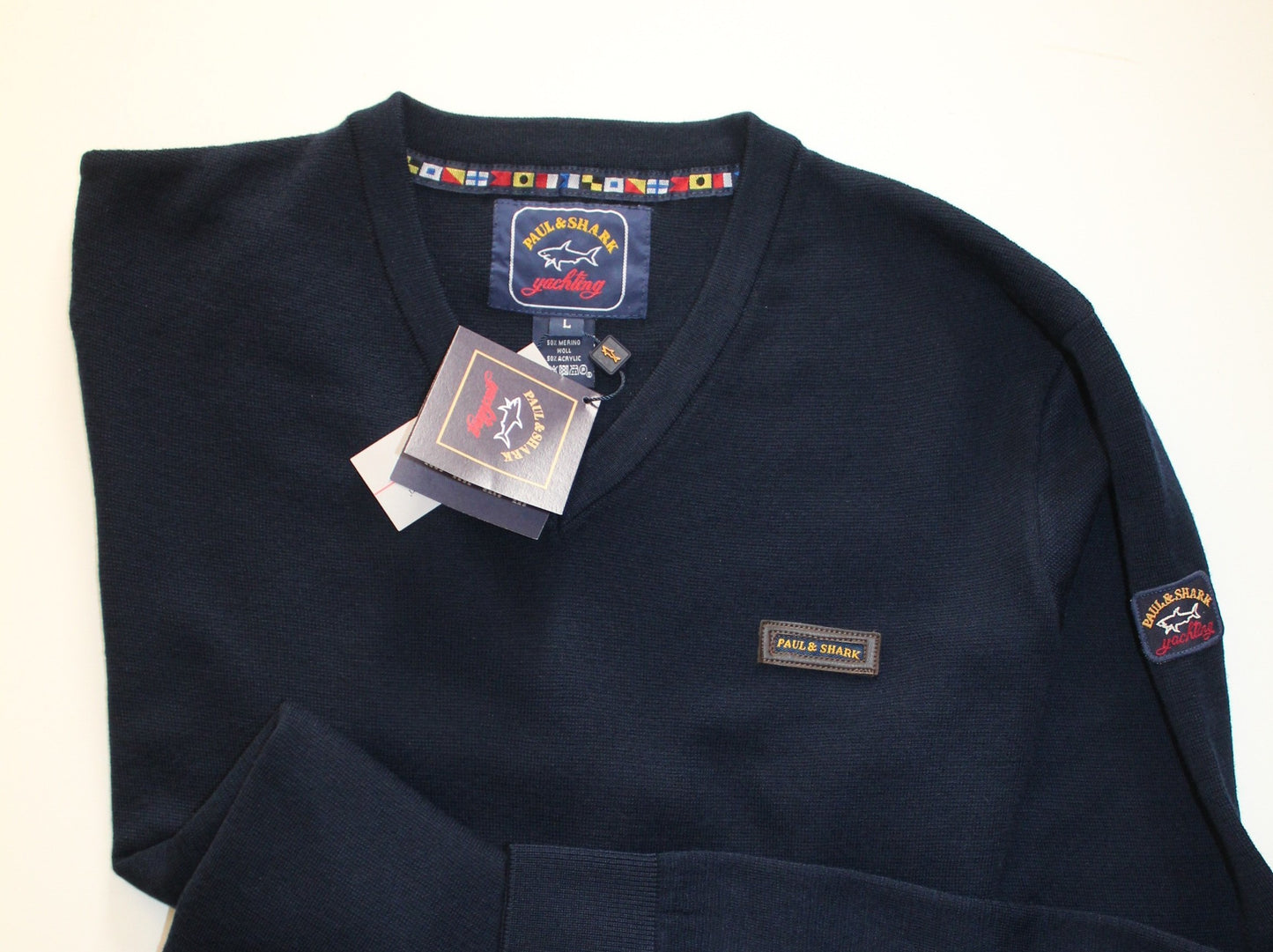Camisola 3F Gola V Paul & Shark Regular Fit /Superfine Merinos :-)