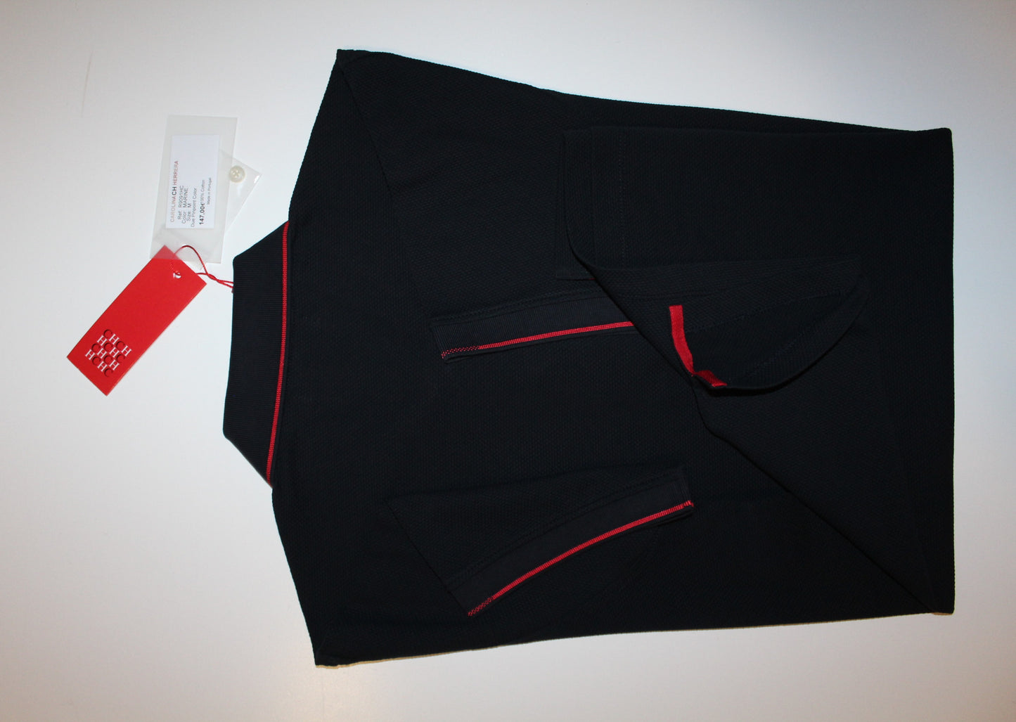 Polo 10 Carolina Herrera Regular Slim Fit malha Interlock textura piquet